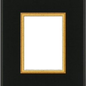 Mabel - Satin Black & Gold